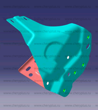 Кронштейн крепления передней части кузова перед правый 501001708AADYJ