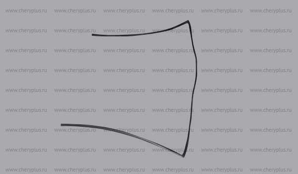 УПЛОТНИТЕЛЬ ЛОБОВОГО СТЕКЛА (РЕЗИН.) (неоригинал) S12-5206053