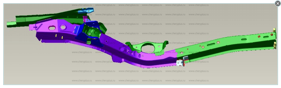 ЛОНЖЕРОН ЗАДНИЙ ЛЕВЫЙ 106200224802