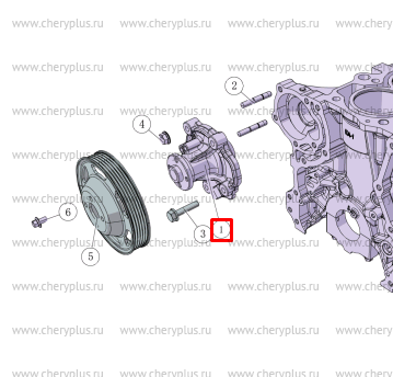Насос системы охлаждения двигателя EA011-0801