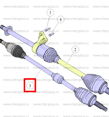 Привод колеса передний правый в сборе C281F250101-0301
