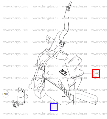 Бачок стеклоомывателя переднего 5207113XKM01A