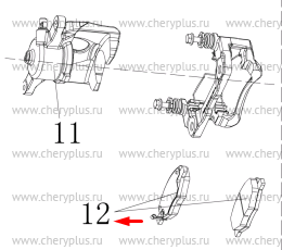 Колодки тормозные передние правые Alsvin (2шт)