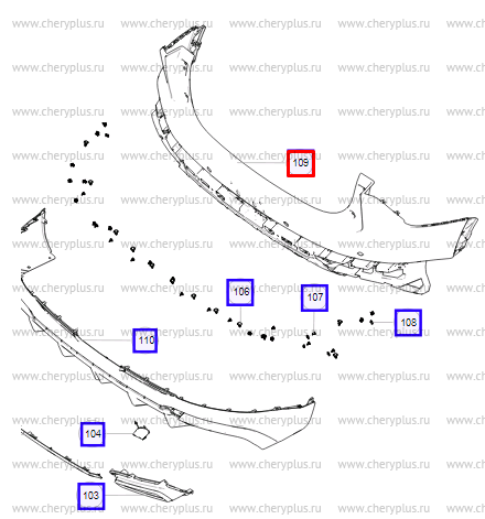 Бампер задний верзхняя часть 2804110AKN02A