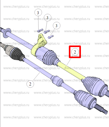Привод колеса передний правый в сборе C281F250101-0400