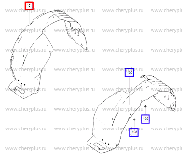 ПОДКРЫЛОК ПЕРЕДНИЙ ПРАВЫЙ JOLION (неоригинал) 5512101XST01A
