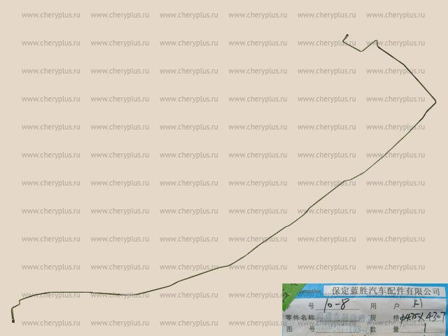 ТРУБКА ТОРМОЗНАЯ (ДЛИННАЯ) ЗАДНЕГО ЛЕВОГО КОЛЕСА HOVER H5 ДИЗЕЛЬ