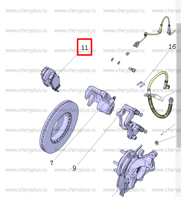 Колодки тормозные пер (к-т 4шт) C211F260301-1100-AA