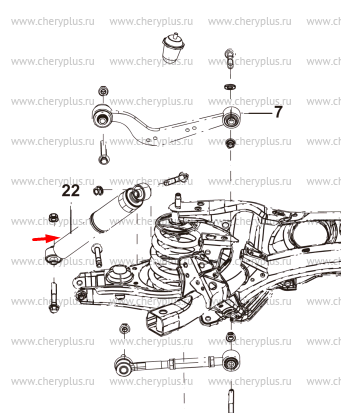 АМОРТИЗАТОР ЗАДНИЙ CS75 (2WD)